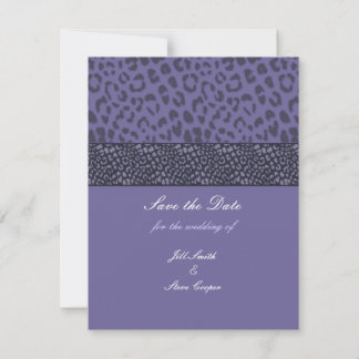 Reserve A Data Padrão de Leopardo Roxo Salve a Data