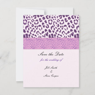 Reserve A Data Padrão de Leopardo Roxo Salve a Data