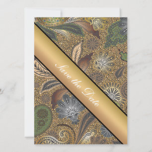 Reserve A Data Padrão de Paisley de Impressão Animal