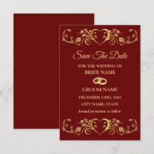 Padrão Geométrico Dourado Vermelho de Casamento El