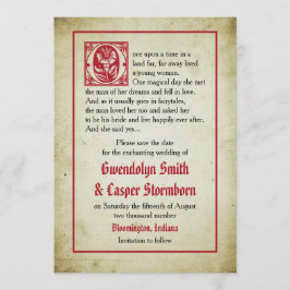 Reserve A Data Página do Storybook | Fairytale Vintage Salvar a D