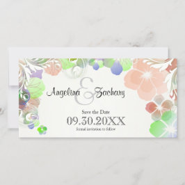 Reserve A Data Painel De Beige E Multicoloração Salvar A Data