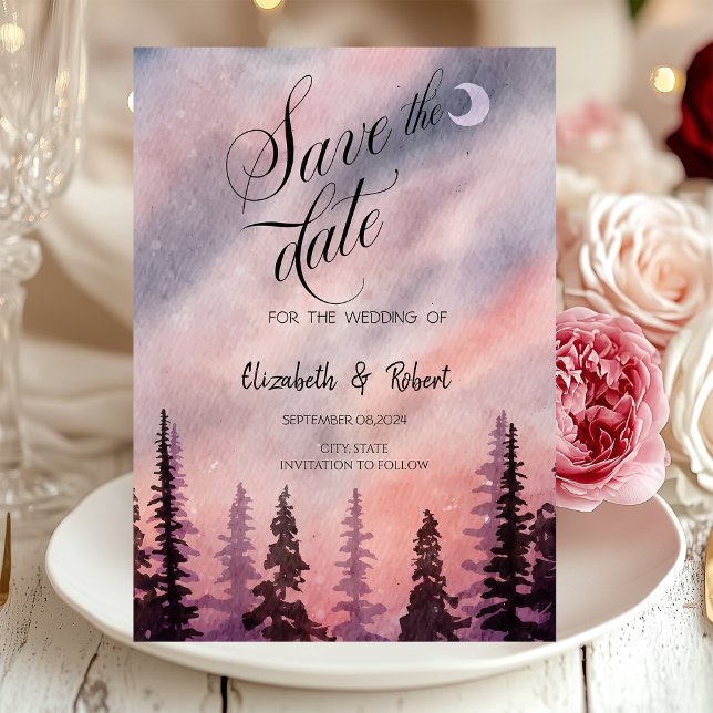 Reserve A Data Paisagem De Inverno Floresta Verde Salva A Data (Criador carregado)