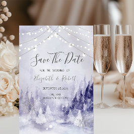 Reserve A Data Paisagem de Inverno Violeta Flocos de Neve Salve a