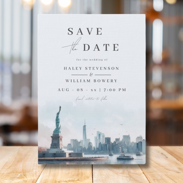 Reserve A Data Paisagem de Nova York Casamento Liberdade Salve a  (Criador carregado)