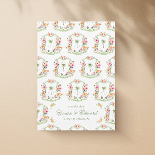 Reserve A Data Palm Tree Crest Monograma Summer Boho Beach Casame