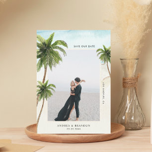 Reserve A Data Palm Tree Tropical Destination Ocean Beach Wedding
