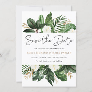 Reserve A Data Palma Moderna Tropical Cactus White Floral
