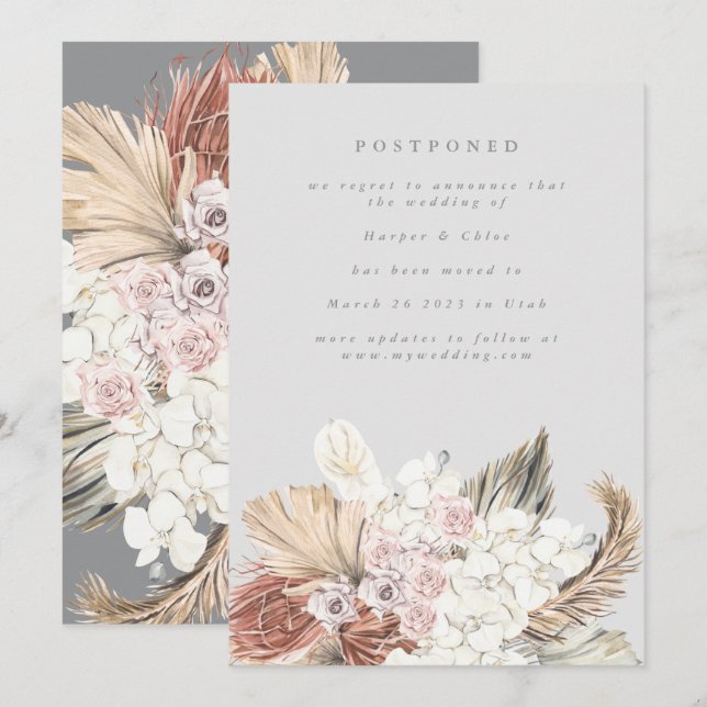 Reserve A Data Pampas Boêmias de Cinzas Ultrassadas (Frente/Verso)