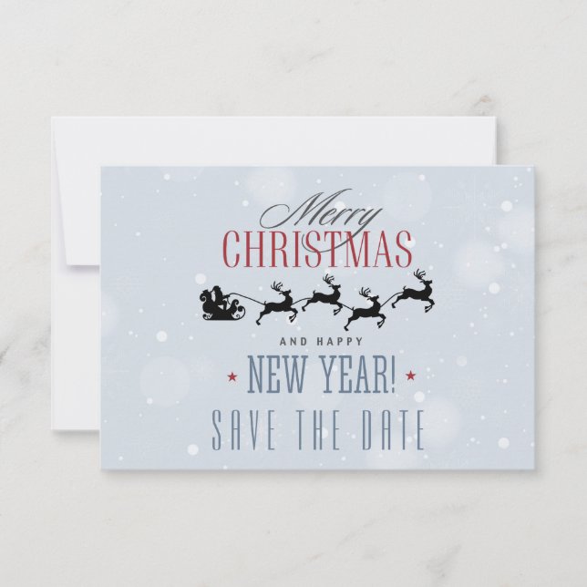 Reserve A Data Papais noeis e sua Reindeer Voadora Silhouette Nat (Frente)