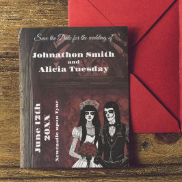 Reserve A Data Papelaria de Casamento Gótico Sombrio e Sombrio