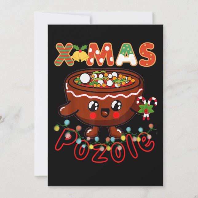 Reserve A Data Papodie de Natal Cute Pozole Bowl Ugly Pajama (Frente)