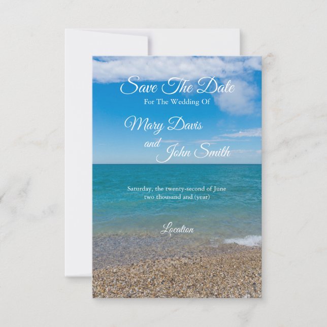 Reserve A Data Paraíso Azul Em Michigan Salve A Data (Frente)