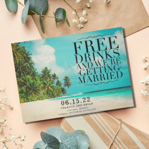 Reserve A Data Paraíso da Praia de Bebidas Grátis Salve a Data