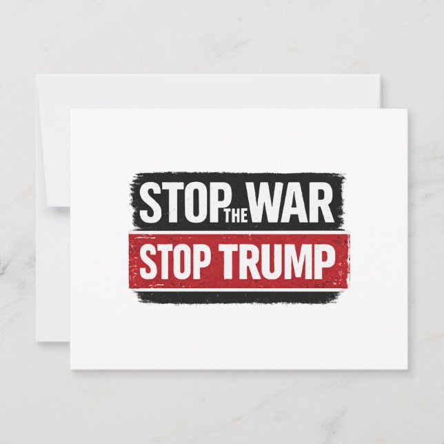 Reserve A Data Pare a Guerra Pare Trump (Frente)