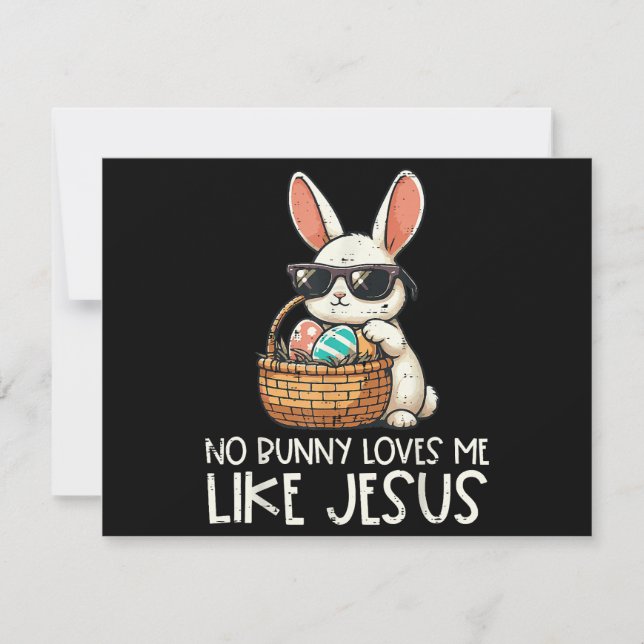 Reserve A Data Páscoa Nenhum Coelho Me Ama Como Jesus Cristão (Frente)