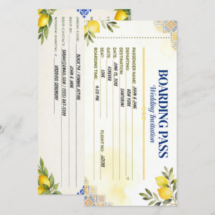 Reserve A Data Passagem de Embarque de Casamento com Limão Medite