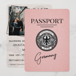 Reserve A Data Passaporte Alemão Rosa Salvar A Data