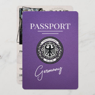 Reserve A Data Passaporte Alemão Roxo, Exceto A Data
