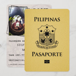 Reserve A Data Passaporte Amarelo Filipinas Salvar a Data