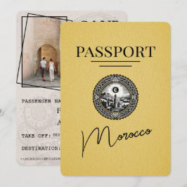 Reserve A Data Passaporte Amarelo Marrocos Salvar Data