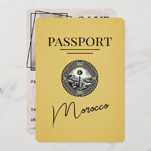 Reserve A Data Passaporte Amarelo Marrocos Salvar Data