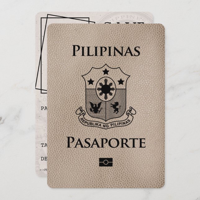 Reserve A Data Passaporte Beige Filipinas Exceto Data (Frente/Verso)
