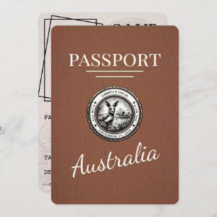 Reserve A Data Passaporte Brown Austrália Salvar Data