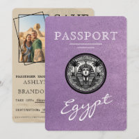 Passaporte Casamento Lavanda Egito Salve a Data