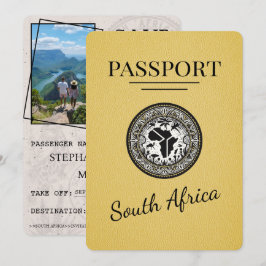 Reserve A Data Passaporte da África do Sul Amarela