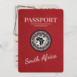 Reserve A Data Passaporte da África do Sul Vermelha