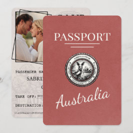Reserve A Data Passaporte Da Austrália Light Burgundy Salvar A Da