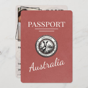 Reserve A Data Passaporte Da Austrália Light Burgundy Salvar A Da