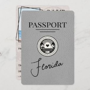 Reserve A Data Passaporte Da cinza Florida Salve A Data