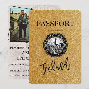 Reserve A Data Passaporte Da Irlanda Dourada Salvo A Data