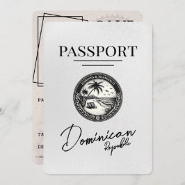 Reserve A Data Passaporte da República Dominicana Branca Salvar D