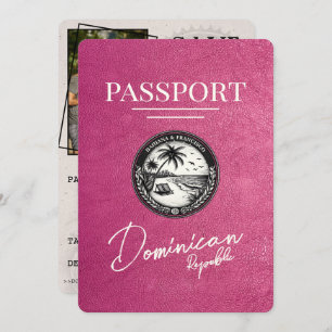 Reserve A Data Passaporte da República Dominicana, cor-de-rosa ma