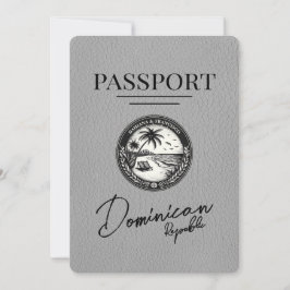 Reserve A Data Passaporte Da República Dominicana Da cinza Salvar