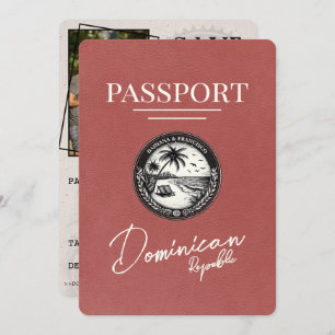 Reserve A Data Passaporte da República Dominicana Light Burgundy