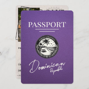 Reserve A Data Passaporte Da República Dominicana Roxa, Salvar A