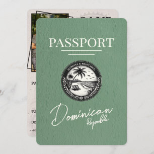 Reserve A Data Passaporte da República Dominicana Verde Salvar a