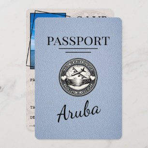 Reserve A Data Passaporte De Aruba Azul Dusty Salvar A Data