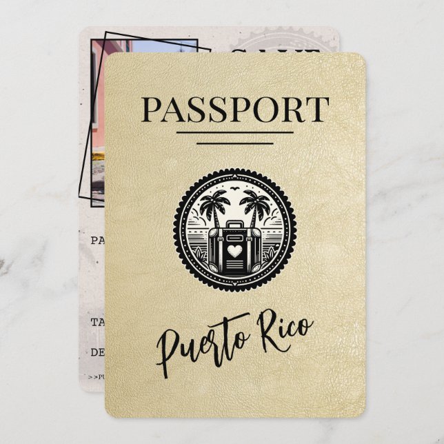 Reserve A Data Passaporte de Champanhe Porto Rico (Frente/Verso)