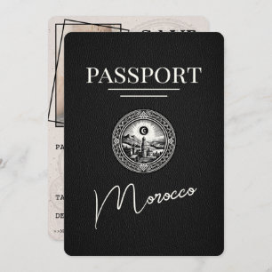 Reserve A Data Passaporte de Marrocos Negro Salvar a Data