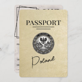 Reserve A Data Passaporte De Polônia De Champanhe Salvar A Data