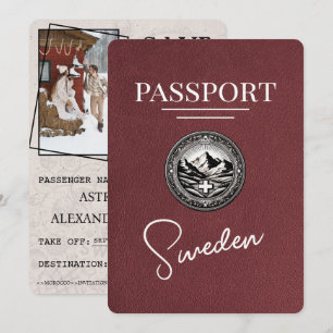 Reserve A Data Passaporte De Suecia Burgundy Salvar A Data