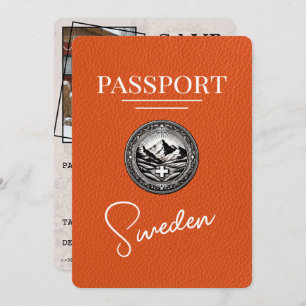 Reserve A Data Passaporte De Suecia Laranja Salvar A Data