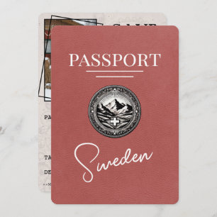 Reserve A Data Passaporte De Suecia Light Burgundy Salvar A Data