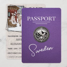 Reserve A Data Passaporte De Suecia Roxo Salvar A Data