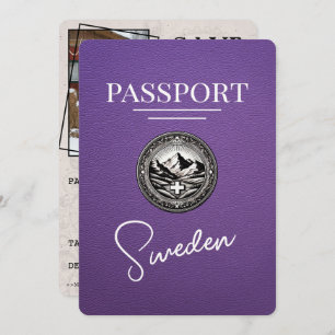 Reserve A Data Passaporte De Suecia Roxo Salvar A Data